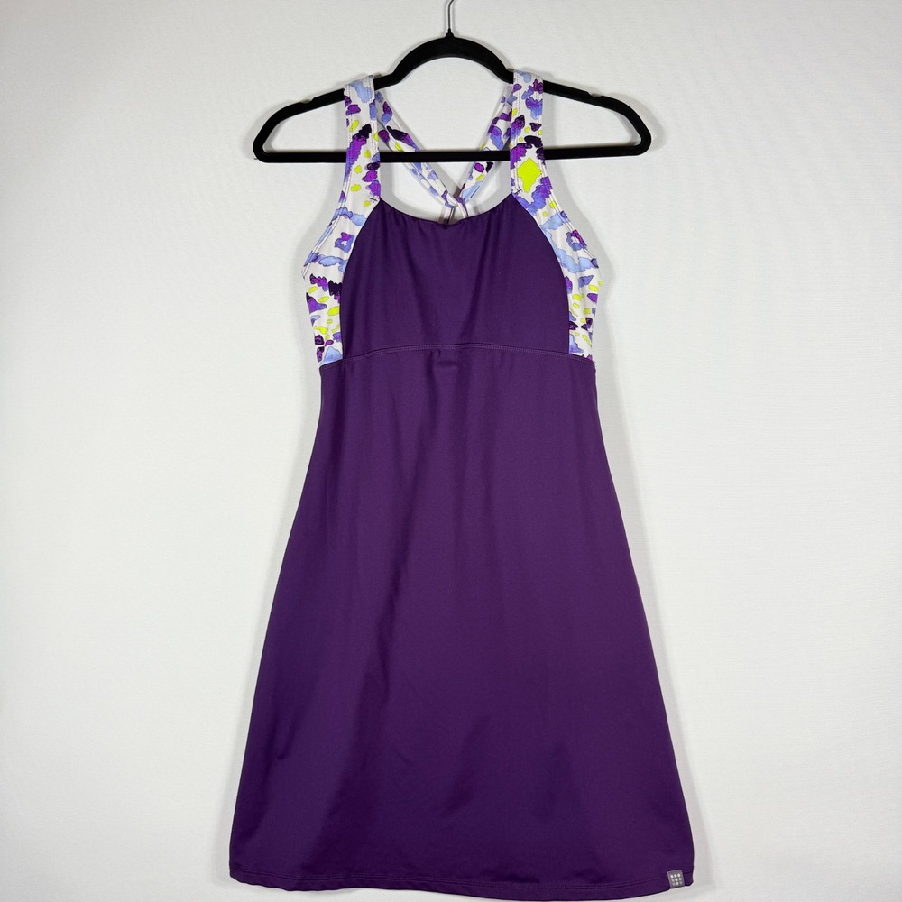 Title Nine Womens‎ Medium Dream Purple Criss Cross Back Dress Activewear Travel